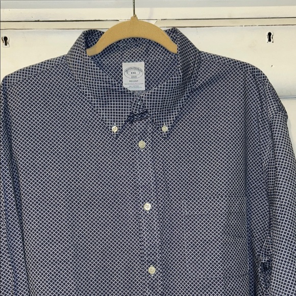 Brooks Brothers Blue Patterned Casual Shirt - Picture 1 of 4